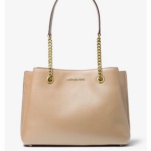Teagan Large Pebbled Leather Shoulder Bag